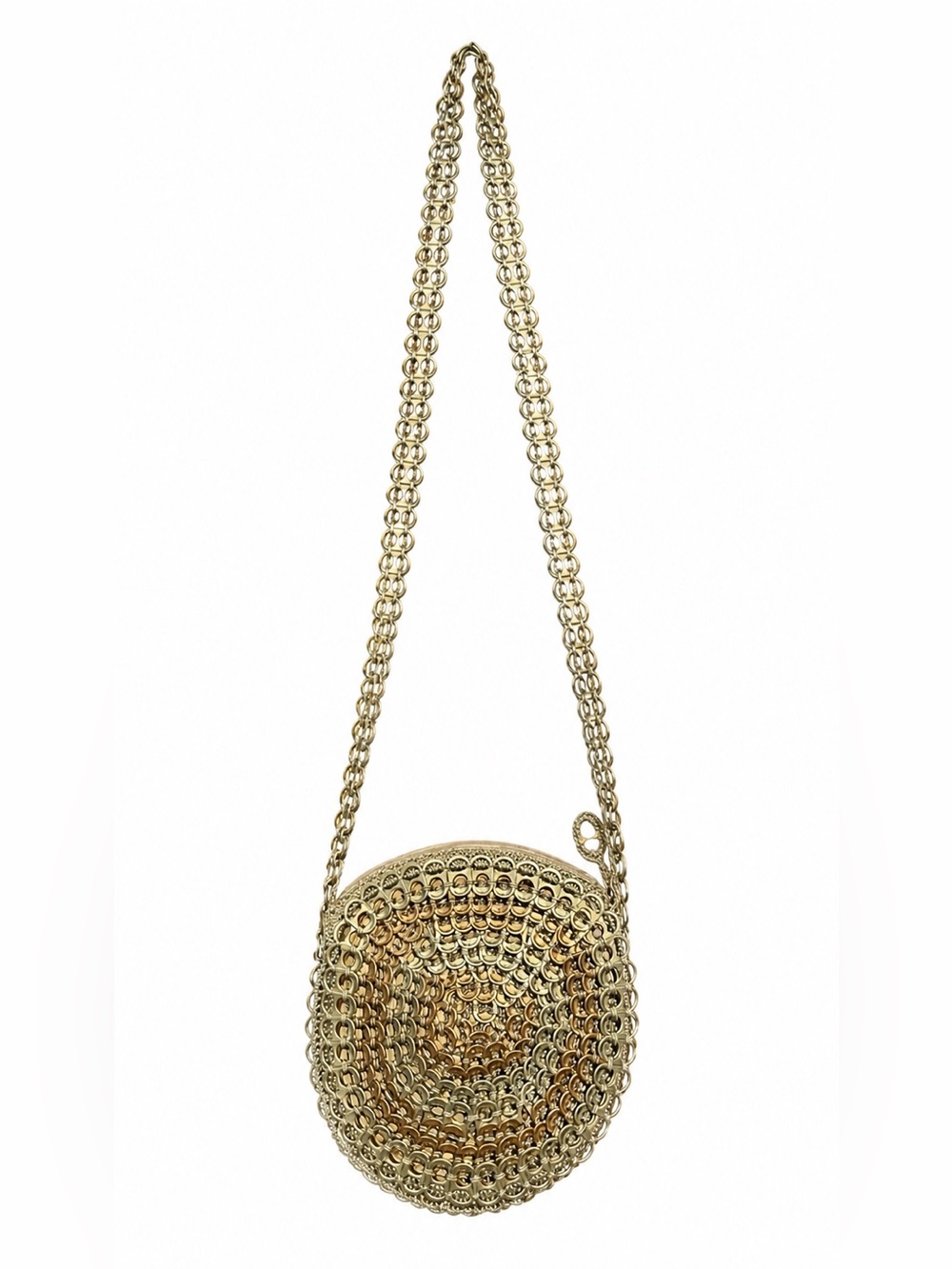Gold Tone‎ Crossbody Can Tab Shoulder Bag Unique